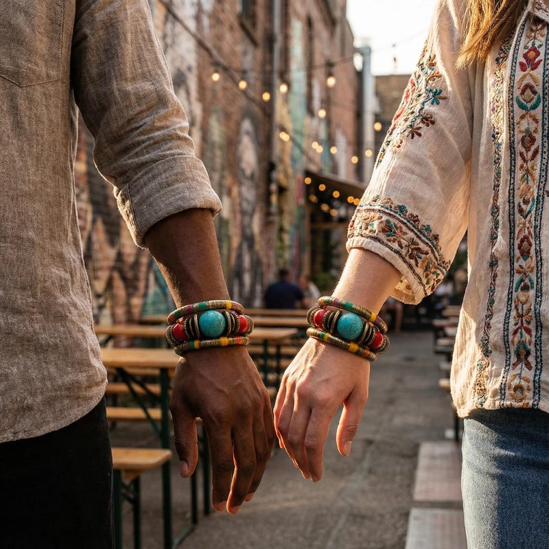 HENGYID African Handmade Tribal Beaded Ethnic Rope Bracelet, Ideal for Everyday Wear & Special Occasions - Image 5